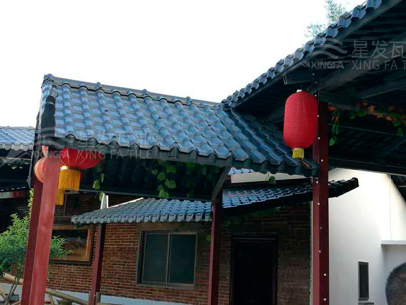 園林建筑搭建樹(shù)脂瓦涼亭，將景觀(guān)與藝術(shù)融合，別具一格！